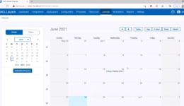 HCL Launch Calendar with planned deployments