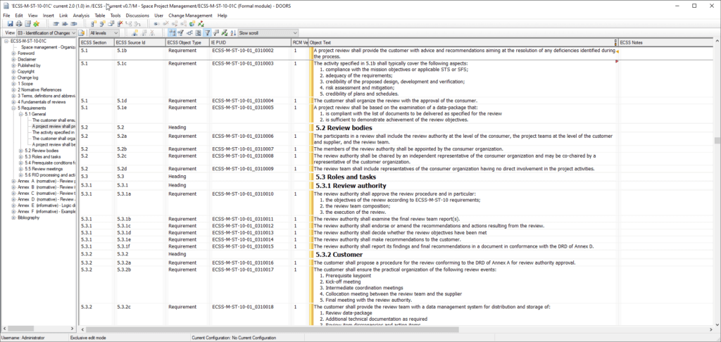 IBM Rational DOORS (requirements management tool with DXL)